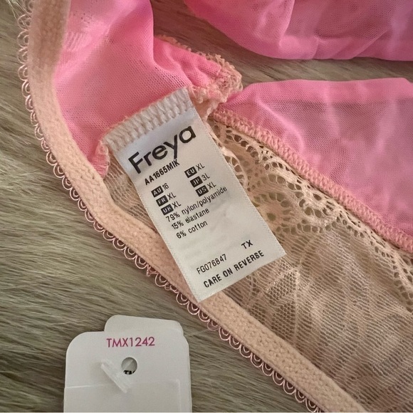 New FREYA Icon AA1665MIK Pink Bow Lacey Full Cover XL Panties Underwear Sheer - Picture 8 of 12